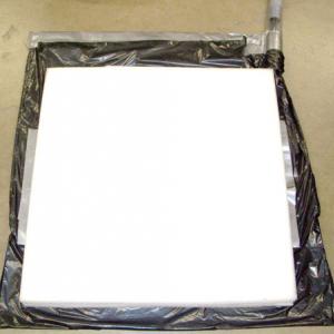 Seal the clear PVC pipe piece into the end of the garbage bag or weather balloon using Duct Tape.  Place and spread the bag on a flat floor or large table and cover it with the flexible foam board.