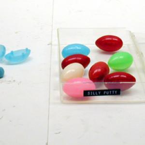 Set the silly putty on a very solid surface.