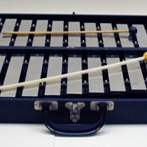 Each set of bars spans two octaves.  One set is a "Just" scale, the other set is a "Tempered" scale. 