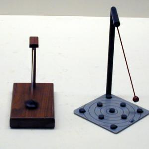 The Wildwood Pendulum has a magnetic pendulum that is repulsed by the pole of a hidden electromagnet.