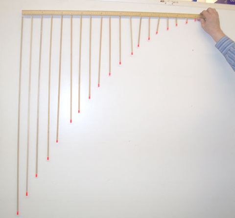 Projectile Motion Curve on Meter Stick