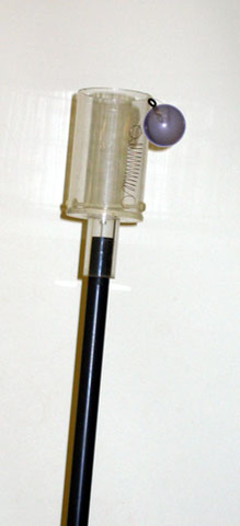 Plexiglas cup on pole apparatus