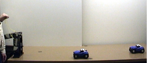 toy car on a table for time of flight demo