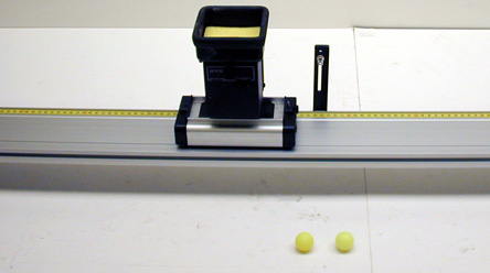 track with objects