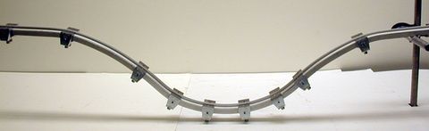 'U' rails of different shapes, steel ball