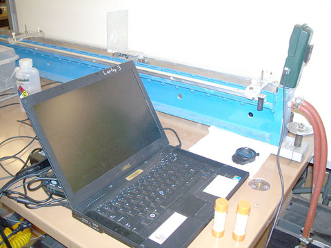 Air Track, Springs, Vernier interface with sonic sensor