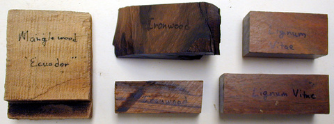 Various types of wood 