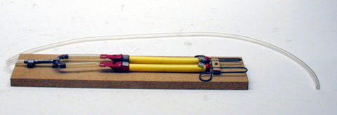 Organ pipes (wooden), Slide whistles (pair, mounted)