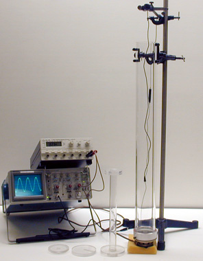 Set up for Standing Waves in a Tube demo