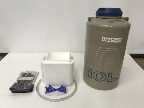 3/8 inch ID Tygon vacuum tubing, Liquid Nitrogen, Gloves, Safety Glasses.