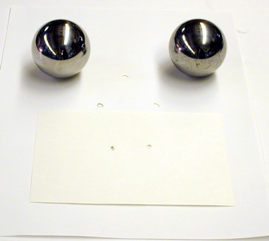 2" ball bearings & tissue paper