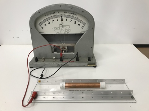 Roller with internal magnets, Large Gray Lecture Galvanometer