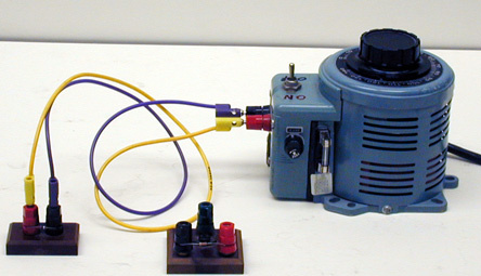 resistor connected to a power source