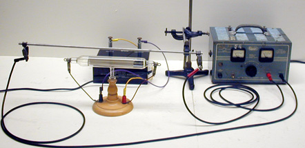 Cathode Ray Tube under a Current Carrying Wire
