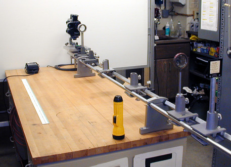 Optics Rail Microscope Setup