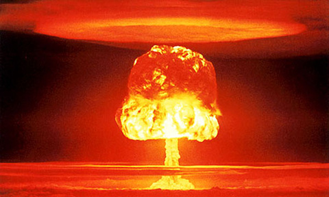 Nuclear weapons: Explosion over Bikini Atoll Photograph: U.S. Department of Energy-Nevada/Corbis