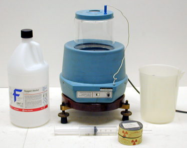 Equipment for Cloud Chamber Demo