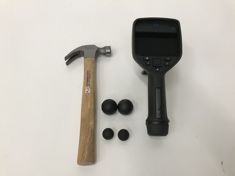 Hammer, Balls, Digital Thermometer